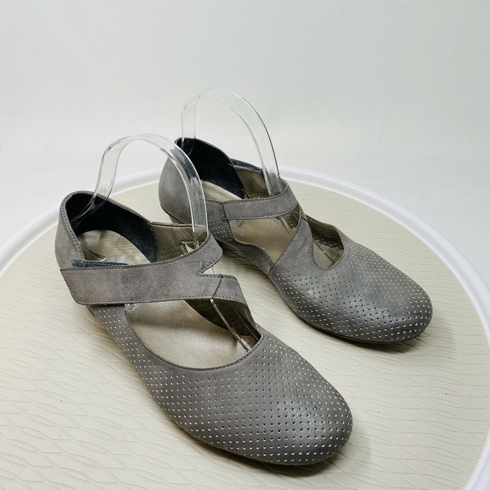 Rieker Mirjam Size 41 US 10 Gray Leather Pumps Comfort Shoes Antistress Walking